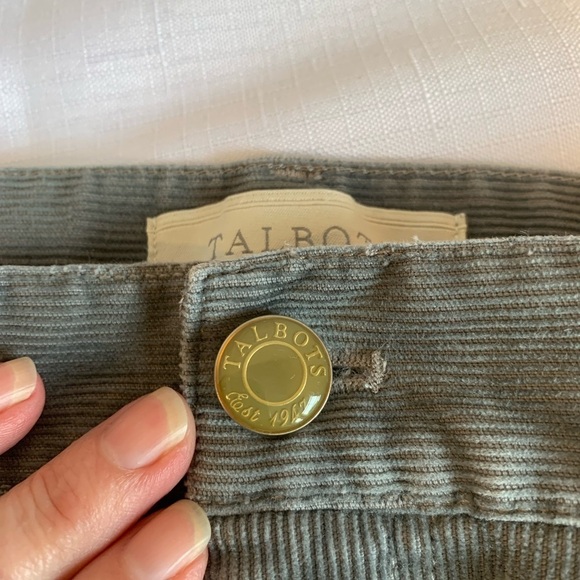 Talbots Signature Boot Gray Corduroy Pants Women’s 10P *run small* - Picture 6 of 8